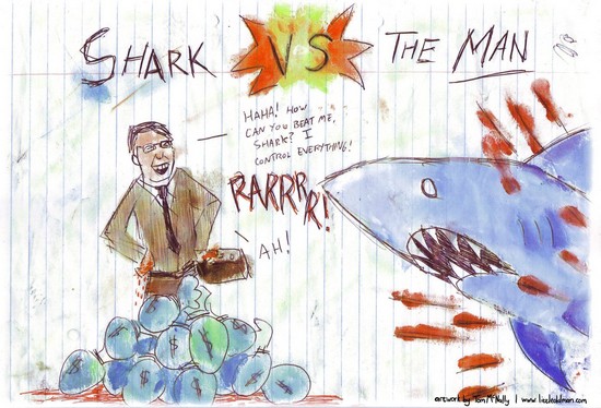 SHARK VS THE MAN!
